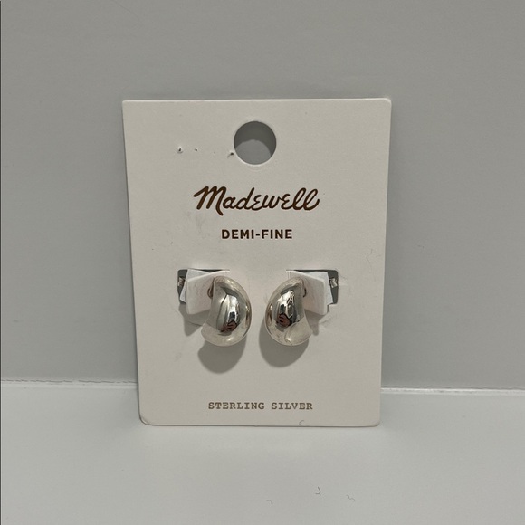 NWT Madewell Demi-Fine Droplet Statement Earrings Sterling Silver $98 NR284 - Picture 4 of 6